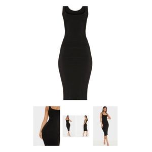 Pretty Little Thing Midi Black Dress